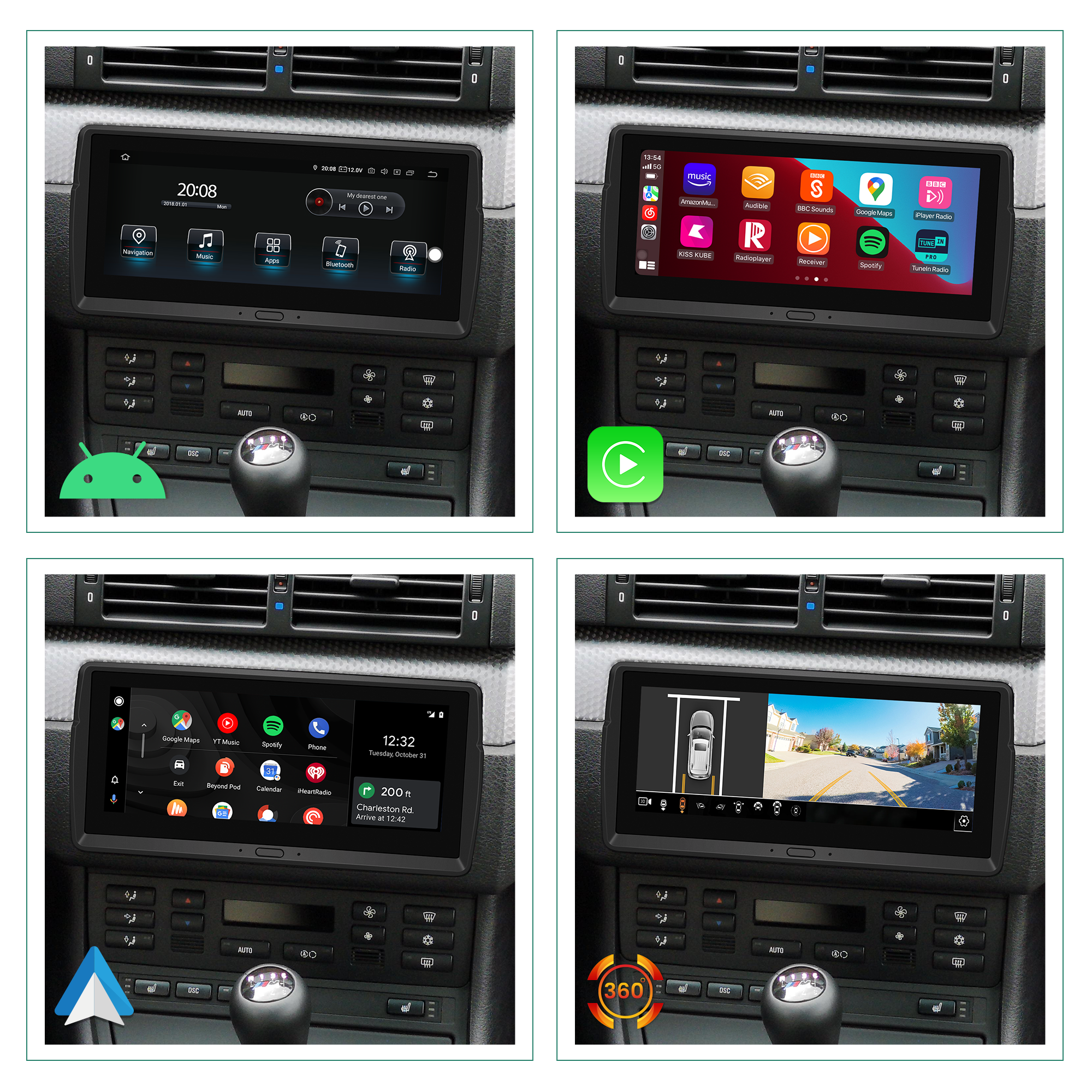 Hualingan HL-1046 E46 Radio 8.8 inch Touch Screen for BMW 3 Series Carplay android auto