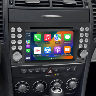 Radio Mercedes SLK R171 W171 SLK200 SLK280 SLK300 SLK350 SLK55 Stereo Upgrade 7in TouchScreen Apple CarPlay Andriod Auto DVD WiFi Android Autoradio Head Unit Netflix 2004 2005 2006 2007 2008 2009 2010