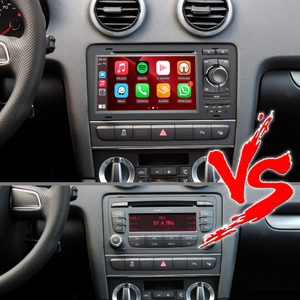 Hualingan Audi A3 S3 RS3 8P Android Radio Head Unit 7 inch TouchScreen Car Stereo Upgrade Car GPS Navigation DVD Car Player Android 11 wireless Apple CarPlay Fullscreen Audroid Auto 4G Wifi
