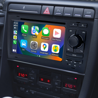 Audi A4 B5 B6 B7 Radio Dash Kit 7 inch Touch Screen Double Din Android 13 Car Steroe Wireless Apple CarPlay Android Auto Mirror Link GPS Navigation DVD Supports install Backup Cameras Netflix Spotify 
