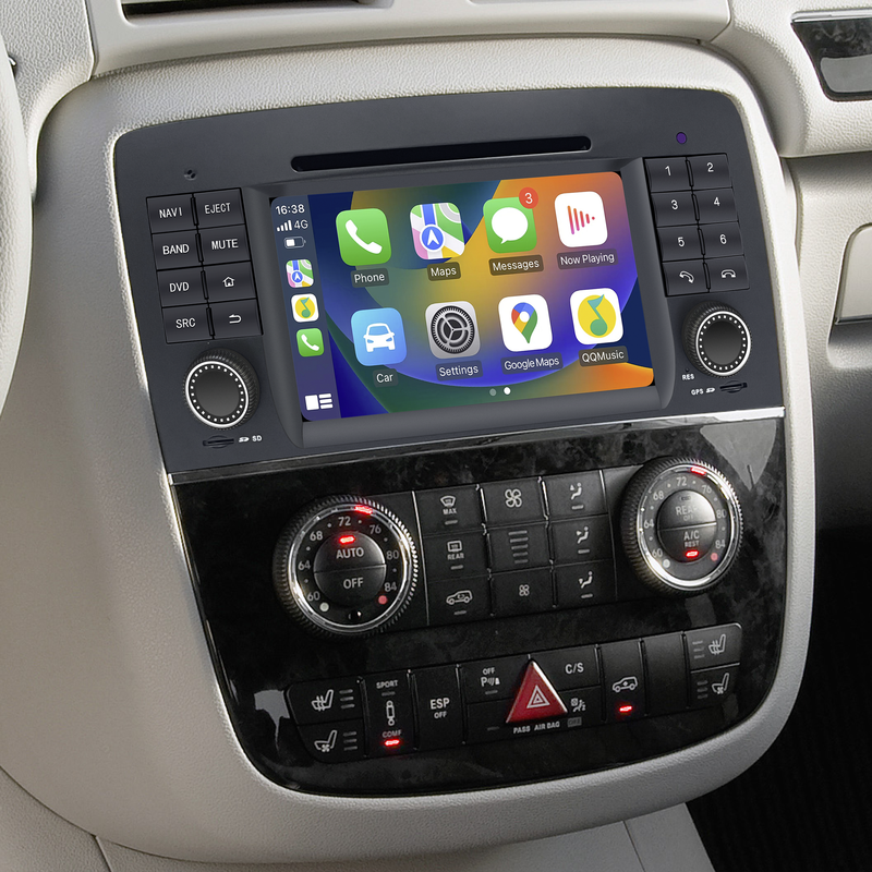 Mercedes W251 Radio R280 R300 R320 R350 R500 R63 Double Din Stereo Kit Upgrade 7 Inch TouchScreen Apple CarPlay Android Auto Mirror Link Android 13 GPS Navigation DVD Supports Install Backup Cameras