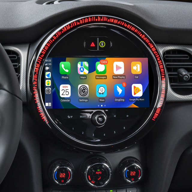 Mini Cooper Android Auto Adapter for 8.8 inch NBT System F54 F55 F56 F57 F60 Wireless Apple CarPlay Mirror iphone Access Android 13 Apps Netflix Spotify Prime Video Reddit Twitch Navigation Apple Maps