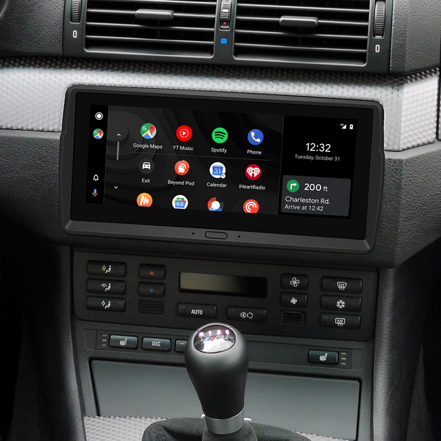 8.8 inch E46 Touch Screen Head Unit for BMW 3 Series 1998, 1999, 2000, 2001, 2002, 2003, 2004, 2005, 2006 Radio Replacement Android 13 Wired Apple CarPlay Android Auto WiFi Backup Cameras