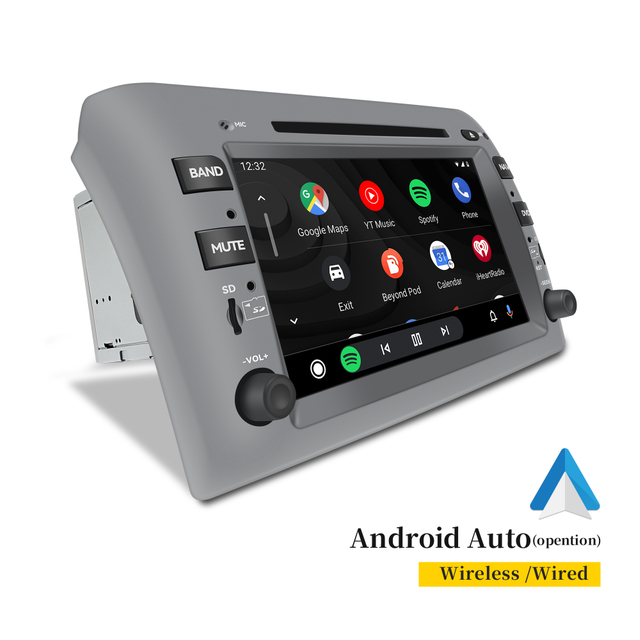 Hualingan Fiat Stilo Radio Android Head Unit 8.0 inch TouchScreen Car Stereo Upgrade Car GPS Navigation Wireless Apple CarPlay Fullscreen Audroid Auto Bluetooth Music Autoradio Wifi