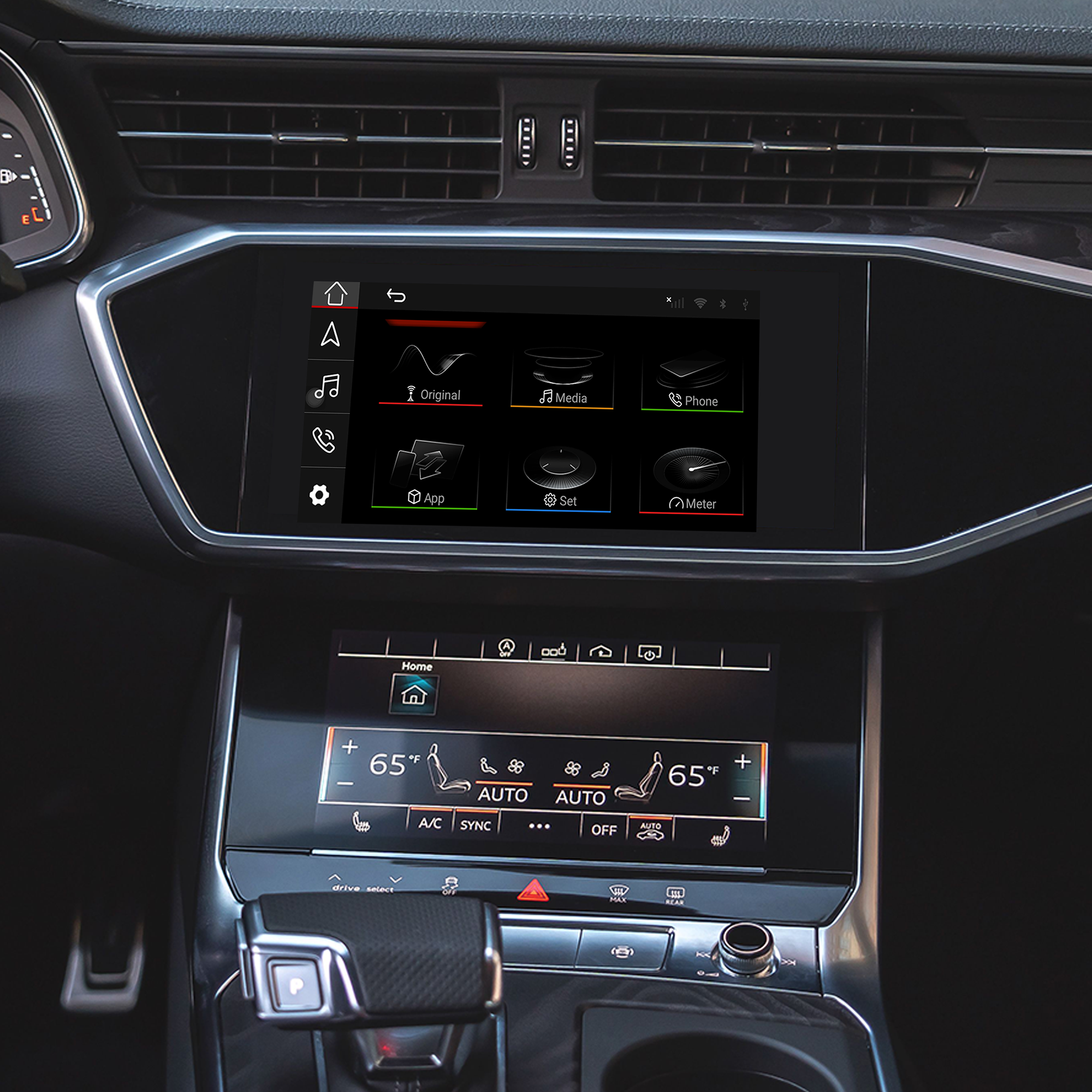 hualingan hla-309 apple carplay android auto adapter for audi a6 s6 rs6 a7 s7 rs7 android 13