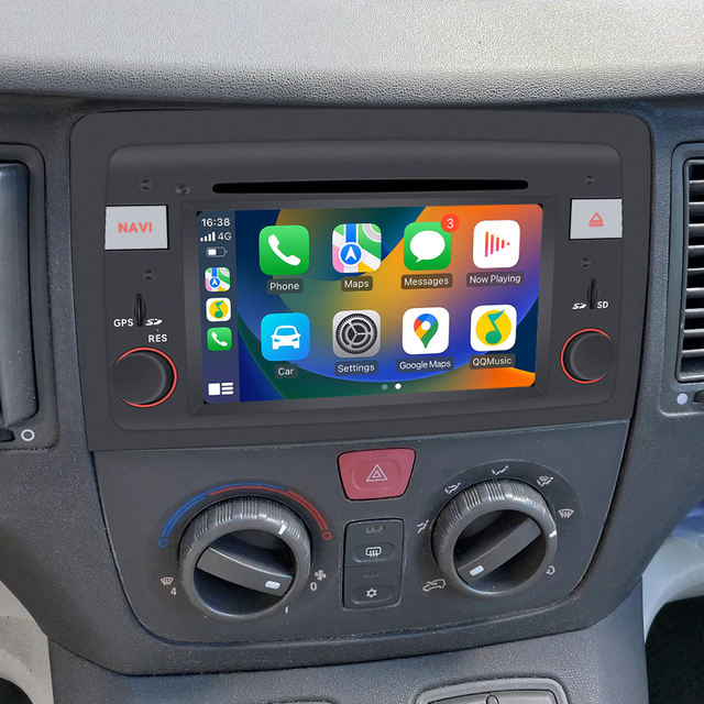 Fiat Idea Musa Apple CarPlay Stereo Upgrade 6.2 inch Touch Screen Navigation Android 13 Wireless Audroid Auto Netflix YouTube TV Spotify Bluetooth Music Autoradio Wifi Backup Cameras and 360° camera