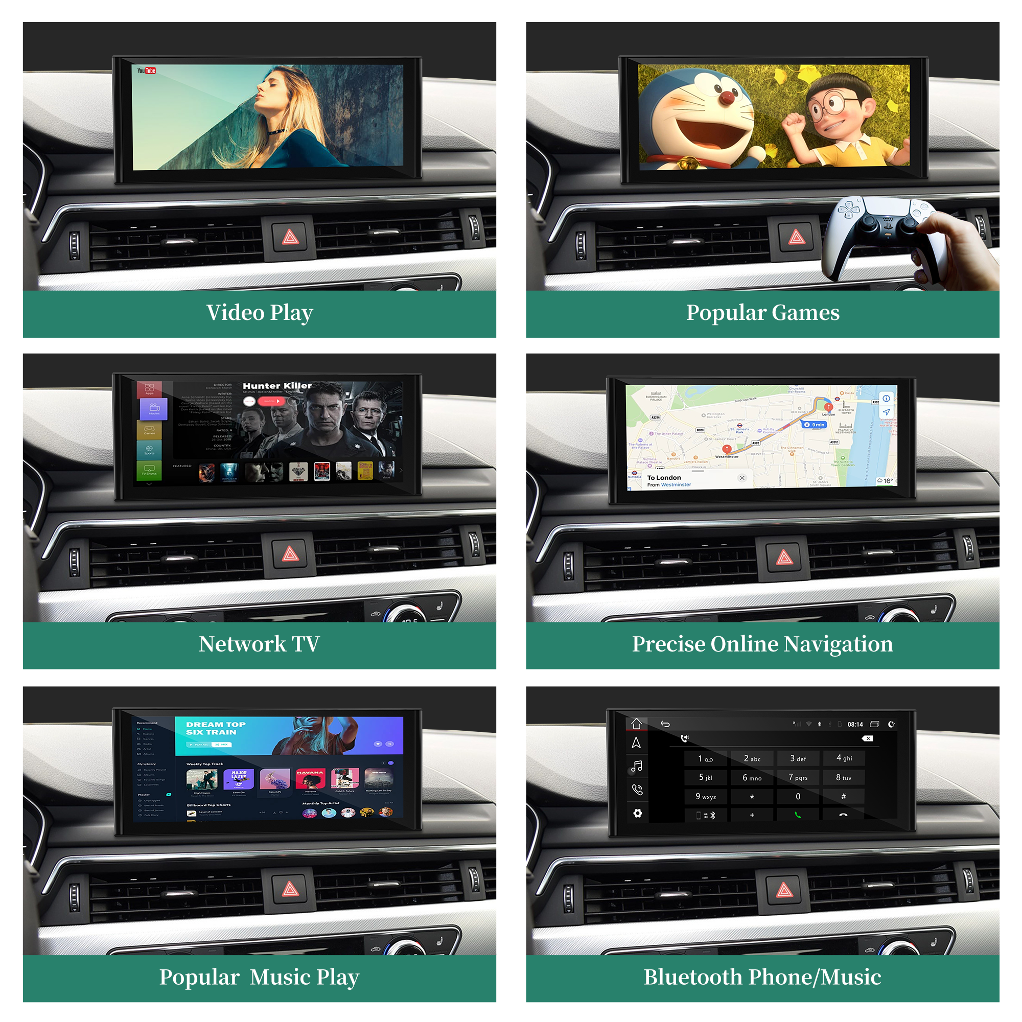 Hualingan hla-8861 Audi A4 S4 RS4 A5 S5 RS5 B9 android apps