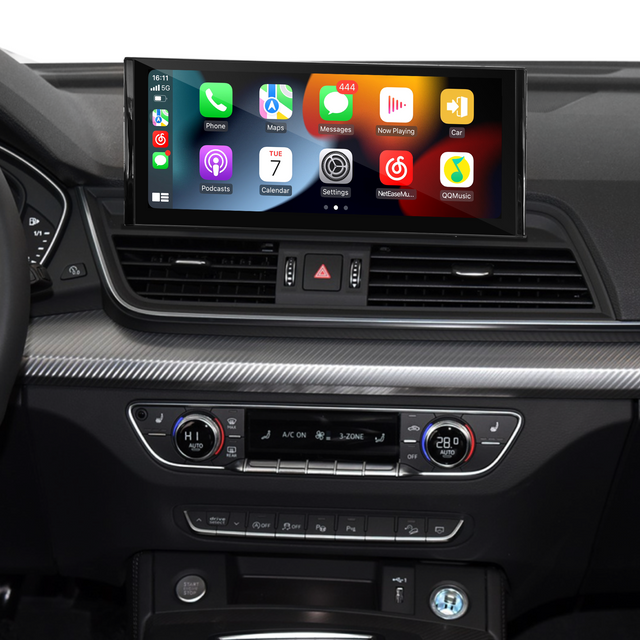 Audi Apple CarPlay Upgrade Q5 SQ5 RSQ5 FY MIB2 Radio Android Multimedia Android Auto Full Screen Mirroring to 10.25 Touch Screen,Navigation Google Maps Netflix YouTube Spotify Games Music WhatsApp 