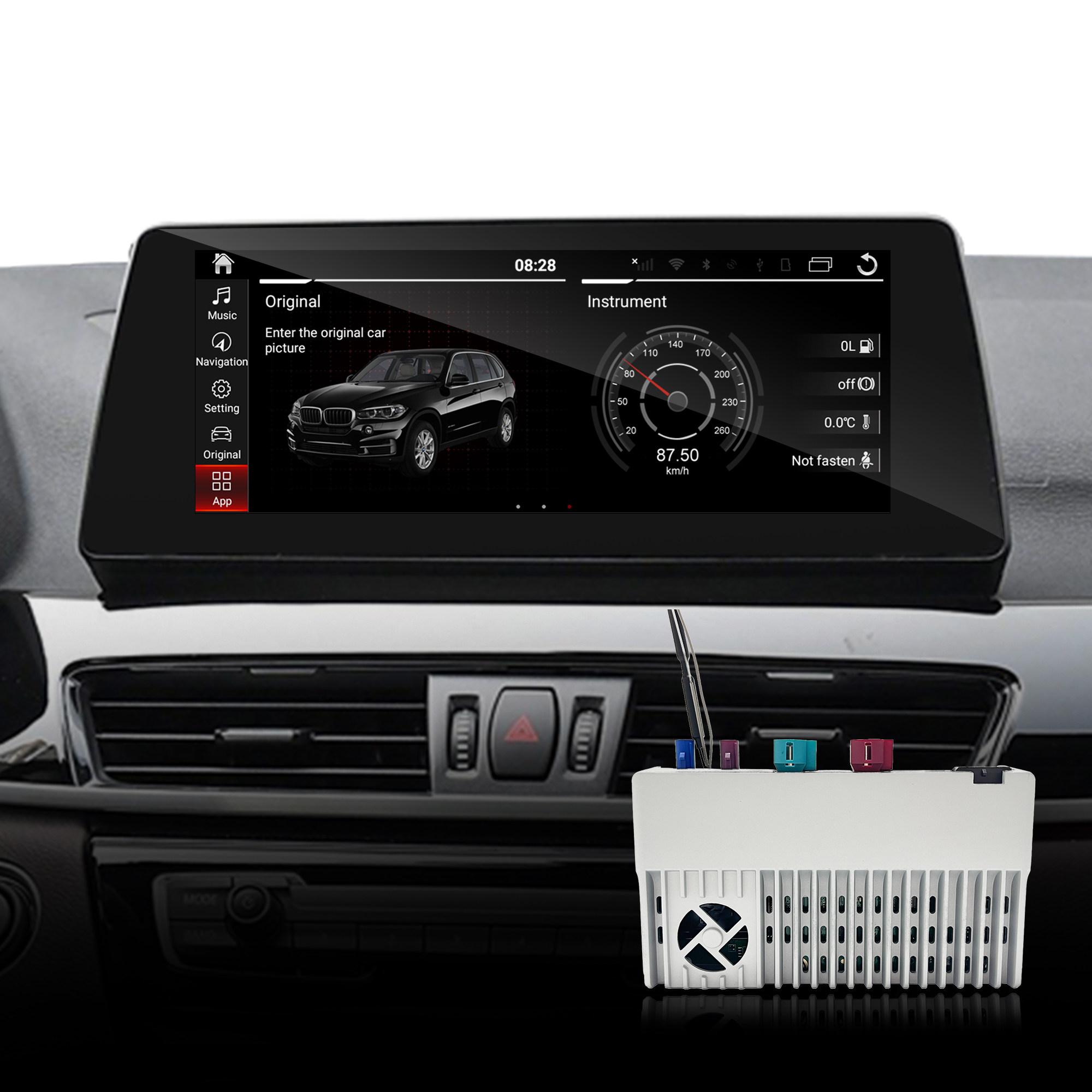 Hualingan CarPlay Adapter for BMW X1 F48 F49 NBT EVO iD6 Wireless CarPlay Android Auto Phone Screen Mirror 8.8/10.25 iDrive Screen Android Apps Navigation Waze Netflix Spotify Disney+ Pluto TV Tubi Ti