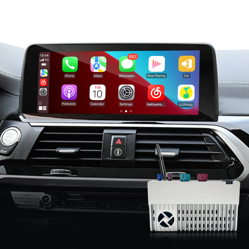 Hualingan CarPlay Adapter for BMW X3 F25 G01 NBT EVO iD6 Wireless CarPlay Android Auto Phone Screen Mirror 8.8/10.25 iDrive Screen Android Apps Navigation Waze Netflix Spotify Crunchyroll Rave iQIYI