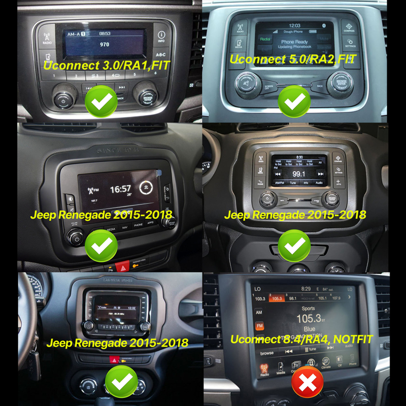 Hualingan For Dodge Ram Stereo 1500 Auto Radio 2500 3500 Jeep Renegade Head Unit Upgrade 7 Touch