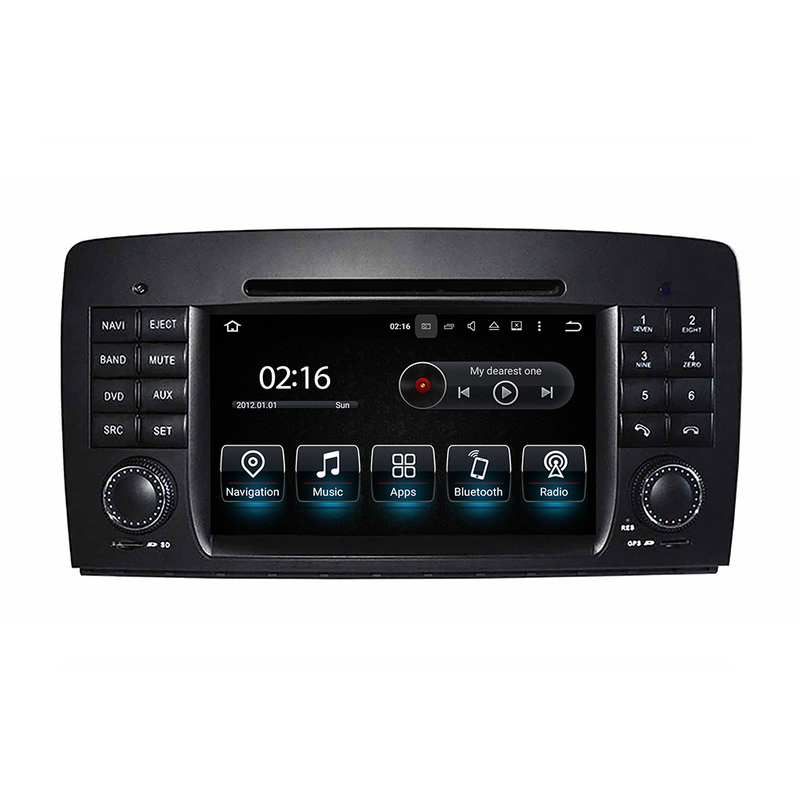 Hualinan Autoradio for Mercedes R-W251 V251 R280 R300 R320 R350 R500 R63 Stereo Radio Head Unit Upgrade 7"Touch Screen DVD Apple CarPlay Android Auto Replacement Aftermarket GPS Navigation Bluetooth
