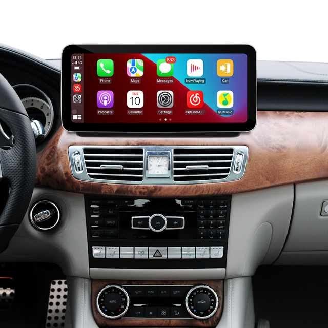Apple CarPlay Mercedes CLS C218 X218 NTG 4.5/4.7 Upgrade 10.25 Android Screen Wireless Android Auto Full (Split) Screen Mirroring App Netflix YouTube Spotify Navigation Google Maps Vehicle Cameras 