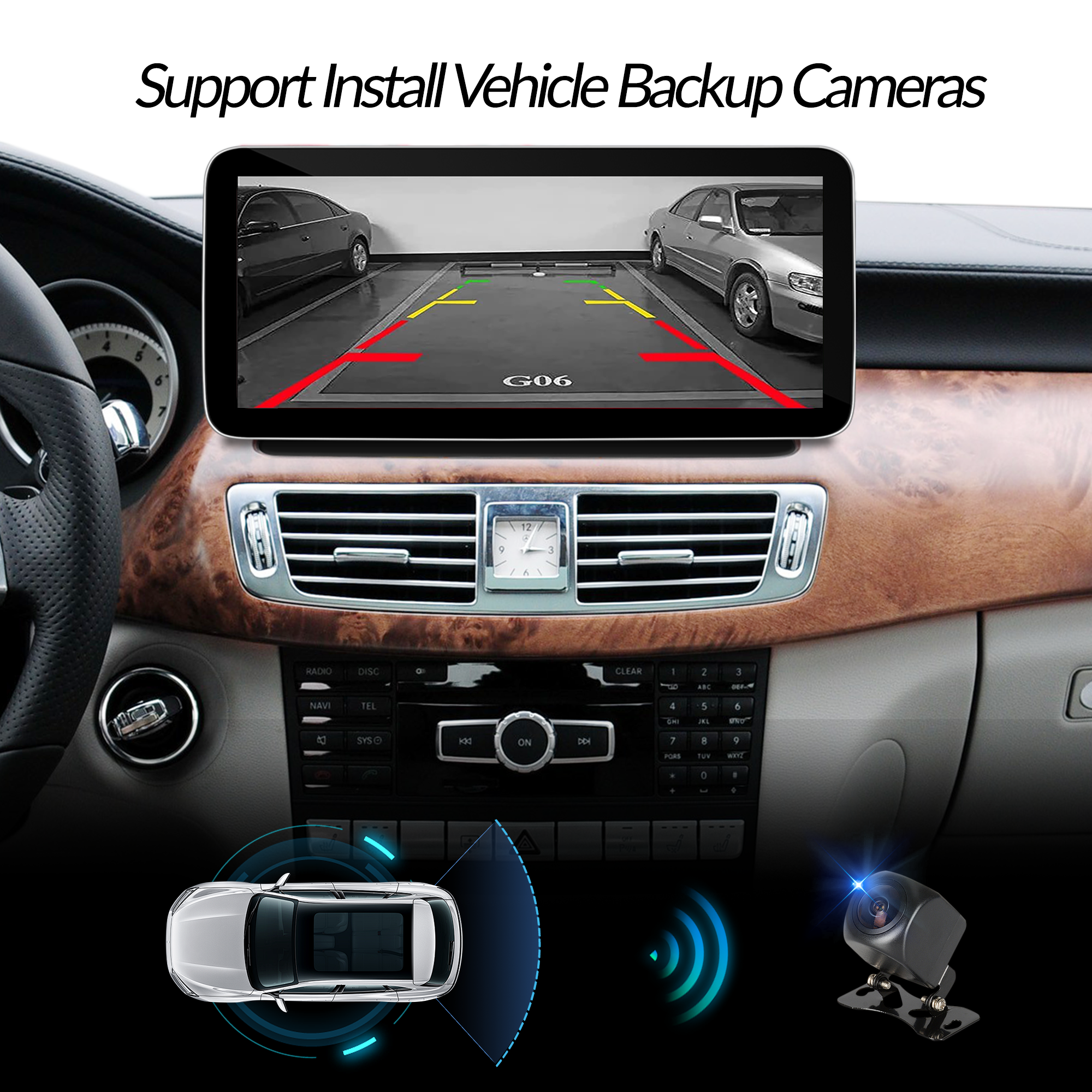 Mercedes CLS W218 X218 Apple CarPlay Upgrade 10.25 Android Screen Wireless Android Auto Full (Split) Screen Mirroring App Netflix YouTube Spotify Wi-Fi BT Navigation Google Maps Vehicle Cameras 