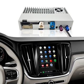 Apple CarPlay Volvo Adapter for 9 inch Sensus Screen S60 Wireless Android Auto Apps Mirroring Full Screen Wi-Fi 4G Steering Wheel Navigation Google Maps Bluetooth Calls Music Netflix Spotify