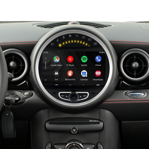6.5 Mini Cooper CIC R58 Apple CarPlay Upgrade 8-inch Android Touch Screen Wireless Android Auto Support Install Vehicle Cameras Download Android Apps Games Music Movies TV Receive Calls Via Bluetooth