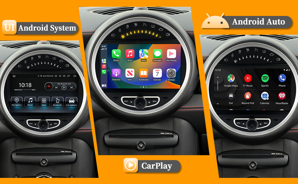 Hualingan hla-8835 mini cooper android android auto apple carplay