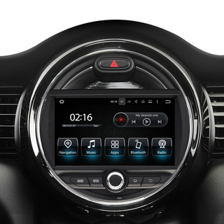 Mini Cooper F54 Apple CarPlay install 7-inch Android Touch Screen Wireless Android Auto Netflix Navigation Vehicle Cameras Download Android Apps Games Music Movies TV Receive Calls Via Bluetooth