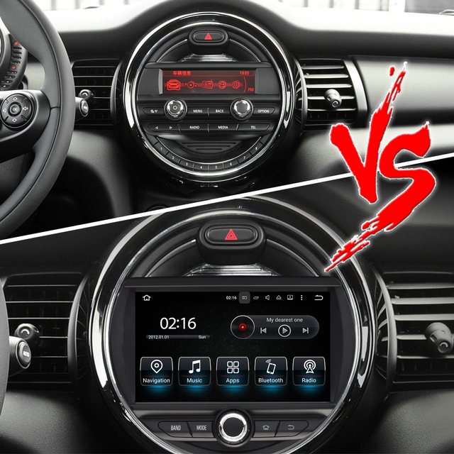 Mini Cooper F54 Apple CarPlay install 7-inch Android Touch Screen Wireless Android Auto Netflix Navigation Vehicle Cameras Download Android Apps Games Music Movies TV Receive Calls Via Bluetooth
