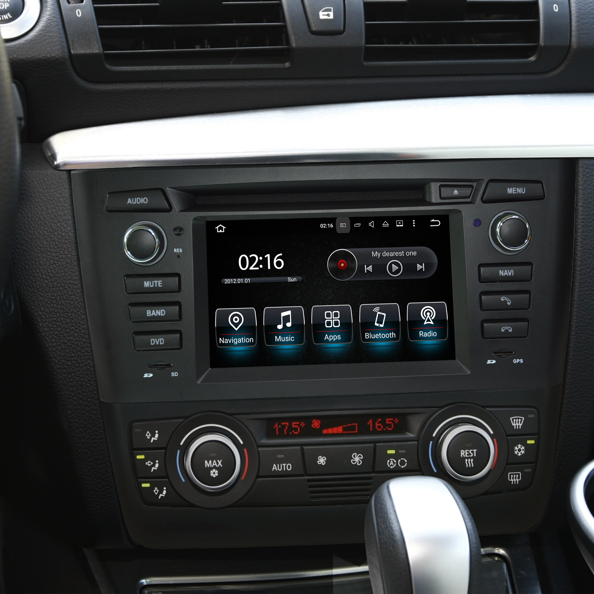 BMW E82 E81 E88 Radio 1 Series Car Stereo Dash Kit Replacement Upgrade 6.2 Inch Touch Screen Wireless Apple CarPlay Android Auto Mirror Link Android 13 Qualcomm GPS Navigation Netflix Spotify 