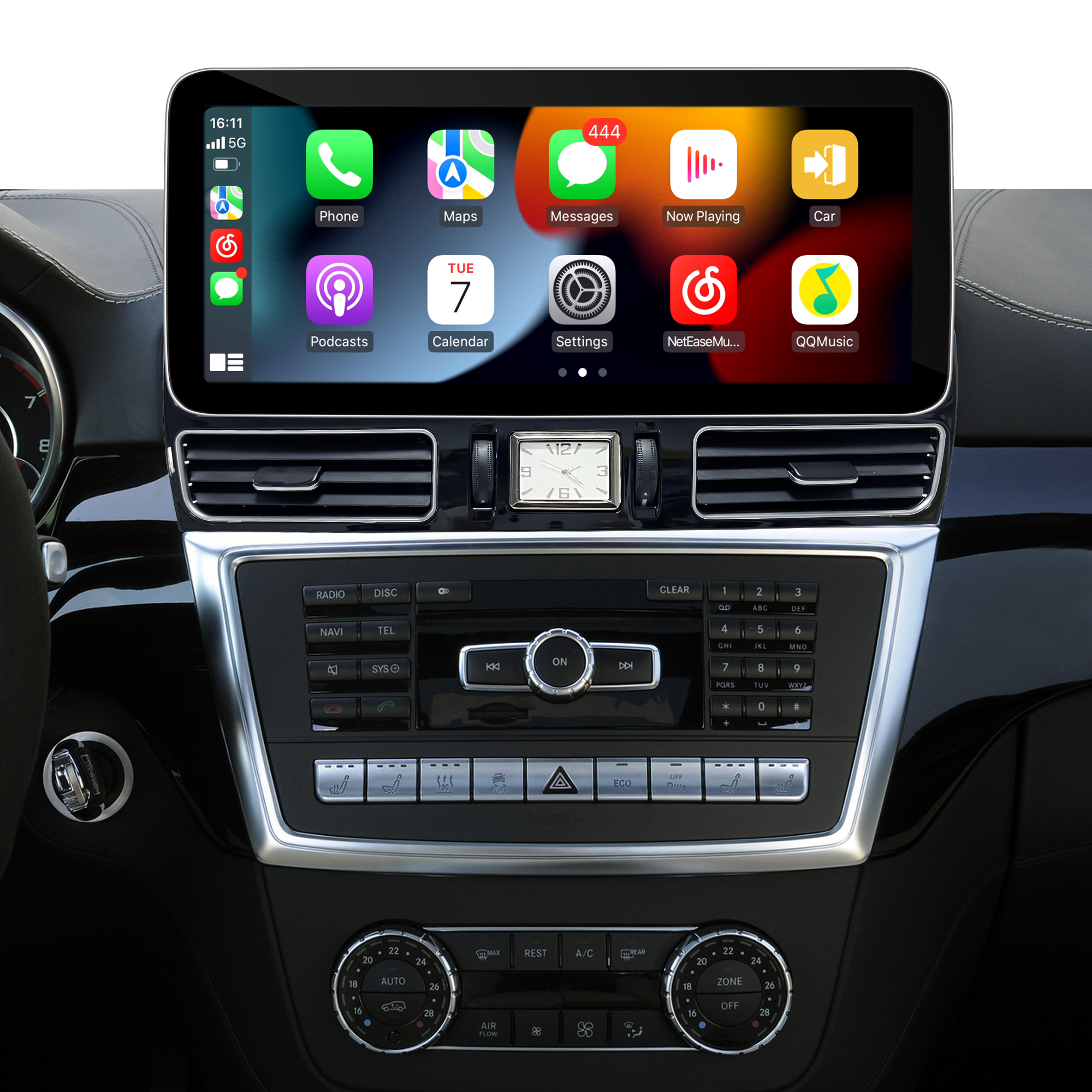 apple carplay hualingan hla-1201 Mercedes GL X166 ML W166