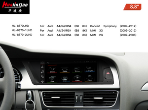 8.8”Touchscreen Aftermarket Audi A4 S4 RS4 LHD B8 Mmi 3G GPS Navgation Carplay Android Fullscreen Android Mirroring Audi Multimedia DAB+ Obd2 Scanner