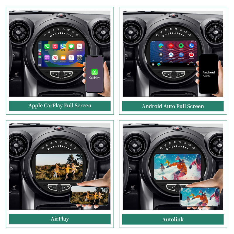 Mini Cooper Aftermarket Stereo For Coupe Coupé R58 8"Android 13 Android Auto Spotify Apple CarPlay Radio Backup Camera GPS Navi RDS DVD HL-8835