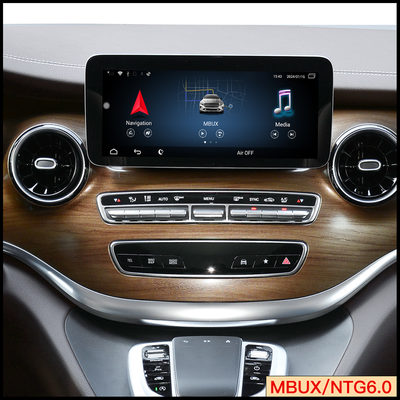 Hualingan Android CarPlay Box,for Mercedes Vito/V-class W447 MBUX Screen,Wireless CarPlay Android Auto,Video Youtube Netflix Spotify Hulu Games,With Or Without OEM Wired CarPlay