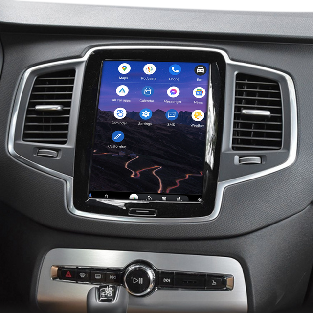 Android Car Head Unit with Wireless CarPlay & Android Auto for Volvo XC90 (2017-2026) Full Screen Mirroring to OME 9" Touch Screen,Built-in GPS Navigation,WiFi,Plug and Play Upgrade Kit 