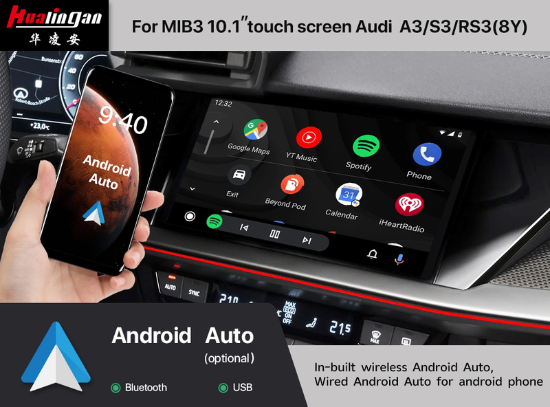 Hualingan Wireless Apple CarPlay for Audi MIB 3 A3 S3 RS3 (8Y) Android