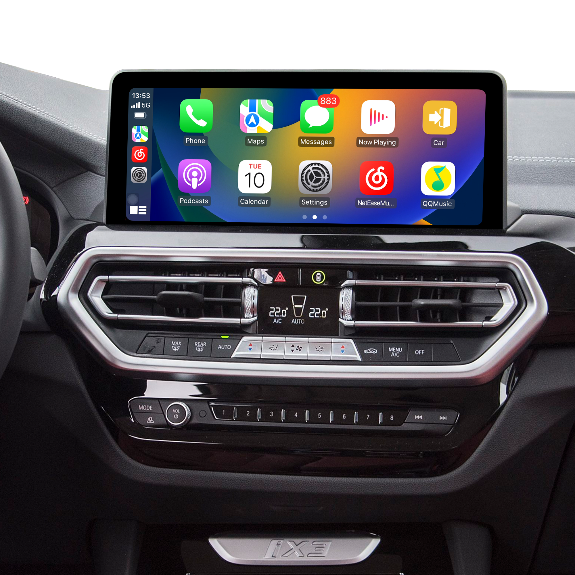 HL-203 ID7 12.3 BMW X3 IX3 Apple CarPlay