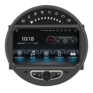 8 Inch Mini Cooper Touch Screen Upgrade CIC System 6.5 Inch R55 R56 R57 R58 R59 R60 R61 Radio Android 13 Wireless Apple CarPlay Android Auto Mirror Phone To Car Screen Backup Cameras Wifi 4G