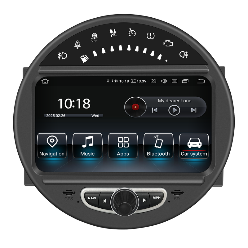 8 Inch Mini Cooper Touch Screen Upgrade CIC System 6.5 Inch R55 R56 R57 R58 R59 R60 R61 Radio Android 13 Wireless Apple CarPlay Android Auto Mirror Phone To Car Screen Backup Cameras Wifi 4G