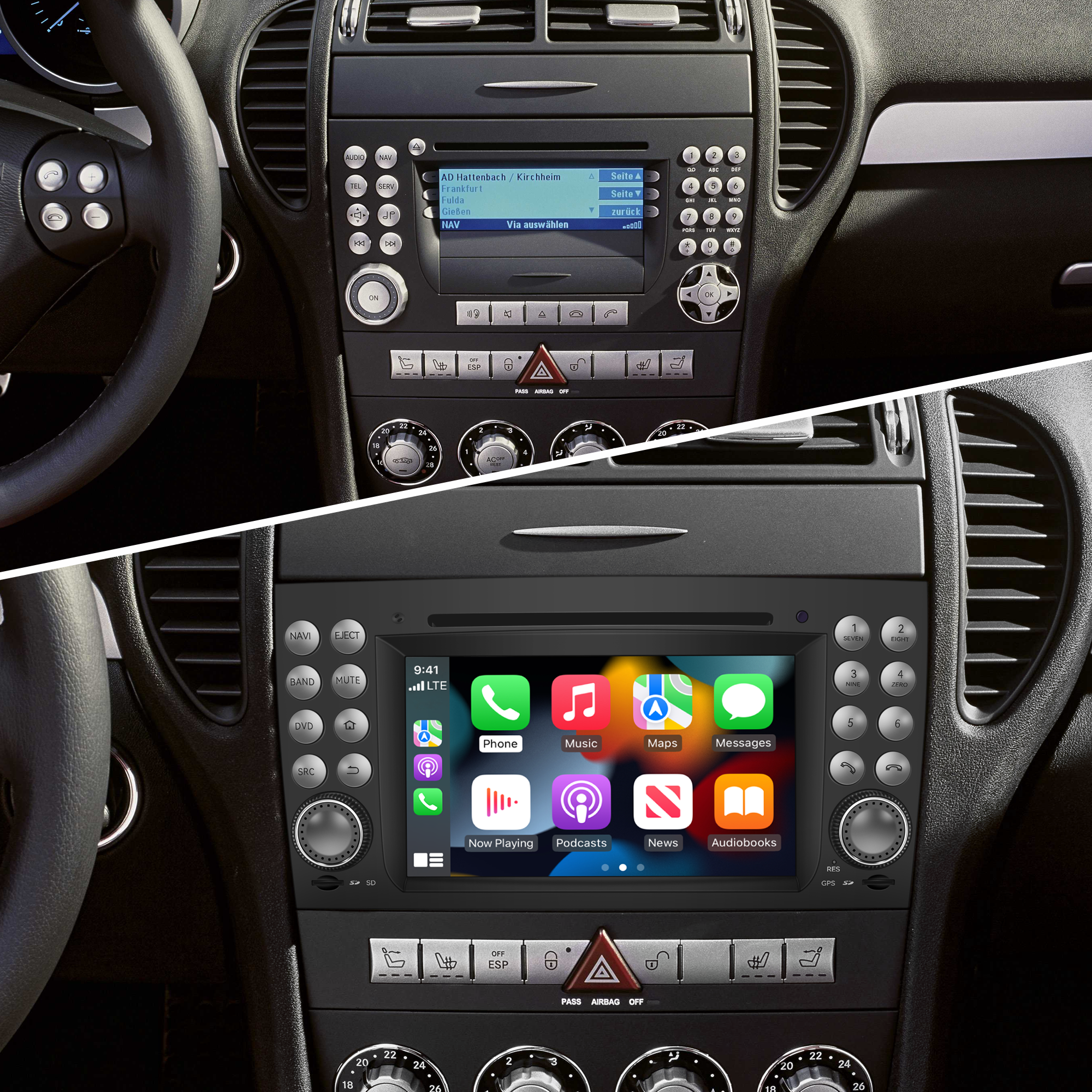 Hualingan HL-8801 radio mercedes slk r171 w171 stereo upgrade PK