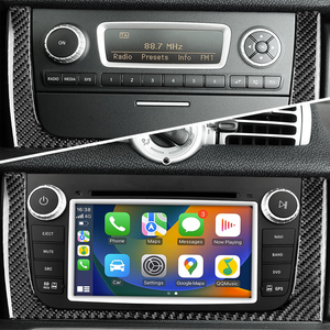 Mercedes Smart Fortwo Forfour Radio Replacement 7 Inch TouchScreen Stereo Dash Kit Apple CarPlay Android Auto Mirror Link Android 13 GPS Navigation DVD WiFi Backup Cameras Bluetooth Netflix Spotify