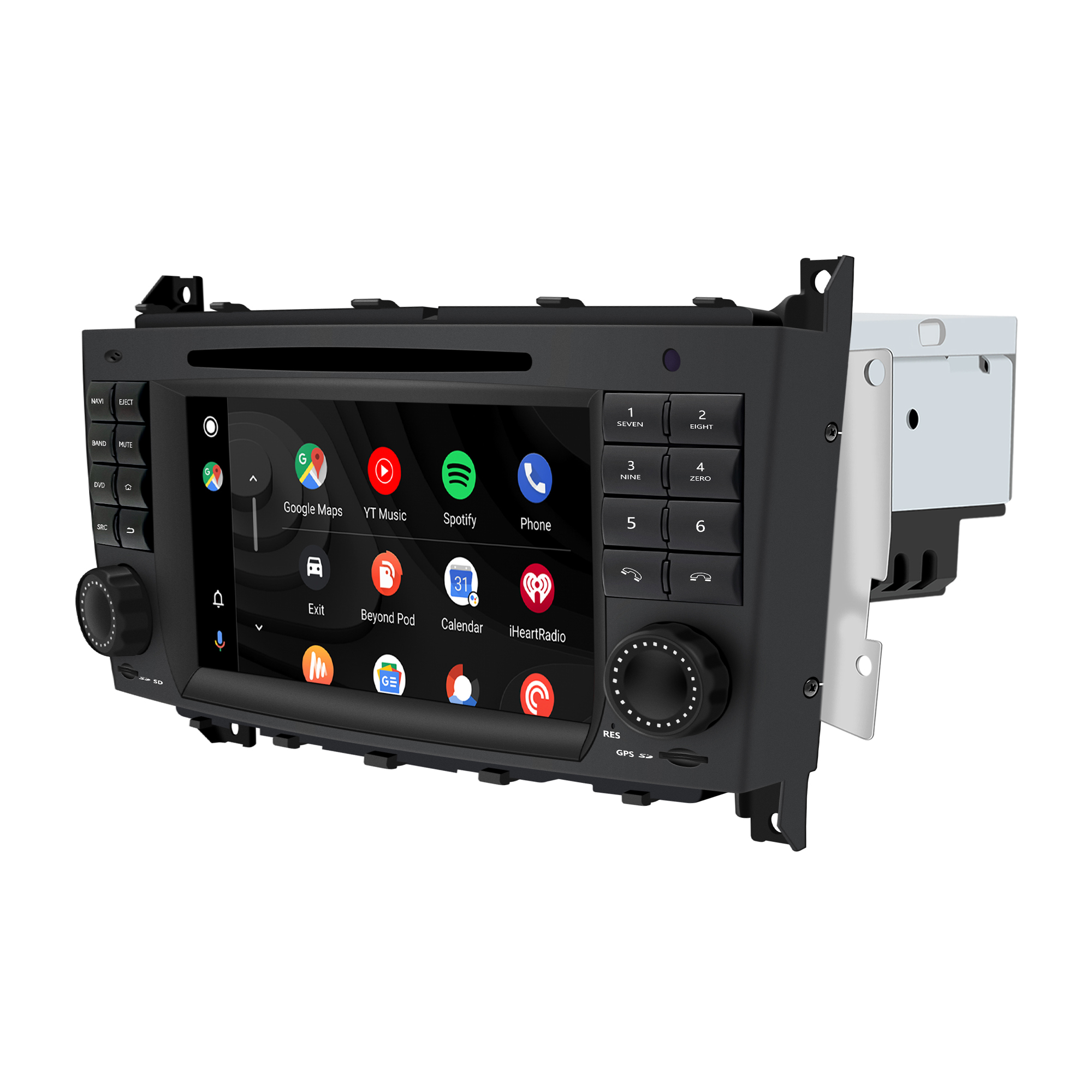7 Inch TouchScreen Radio Dash Kit for Mercedes CLK-W209 CLS-W219 (2002-2009) Double Din Car Stereo Android 13 CarPlay Android Auto GPS Navigtio Backup Cameras Netflix YouTube Spotify Games Music Waze