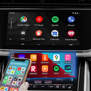 Best Wireless Car Play Adapter for Audi Q8 SQ8 RSQ8 MIB2P MIB3 Android Auto IPhone Screen Mirror Full Screen,Android 13 Navigation Netflix Spotify Prime Video Reddit Twitch Waze Games Hulu WhatsApp