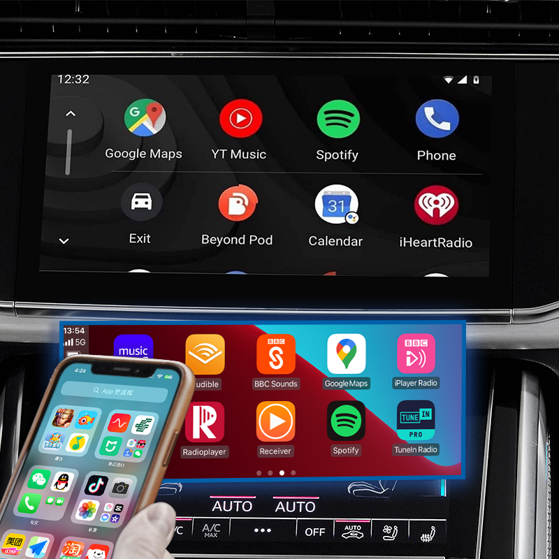 hualingan hla-309 carplay android auto audi q7 sq7 rs q7 q8 sq8 rs q8 android os