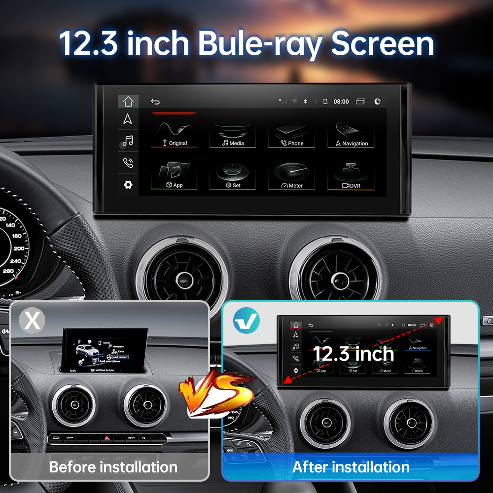 Hualingan hla-1266 Audi A3 S3 RS3 8V MIB 12.3 inch android pk