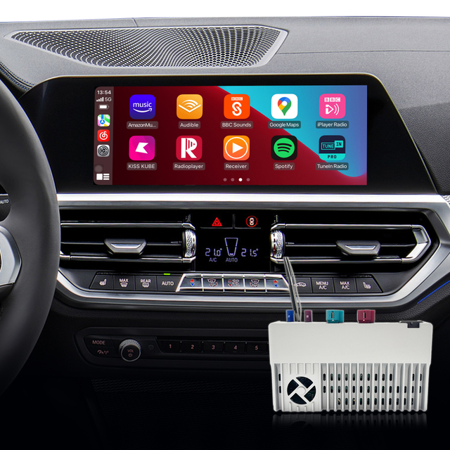Hualingan CarPlay Adapter for BMW 3 Series G20 G21 G28 iD7 MGU Upgrade 3 in 1 Wireless CarPlay&Android Auto&Android 13 Games Netflix WhatsApp Spotify Navigation Full Screen Mirror 10.25/12.3 Screen