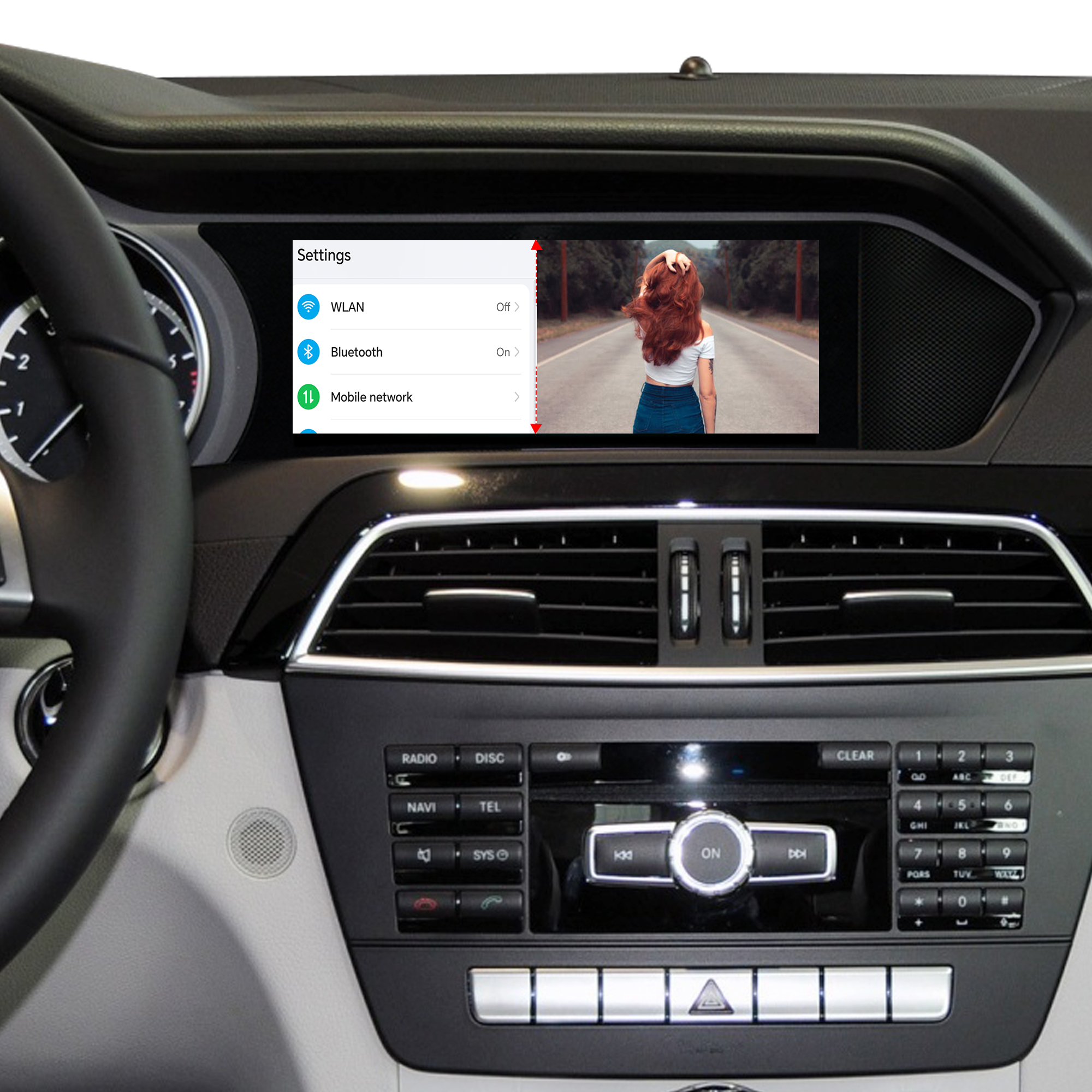 Hualingan HLA-8204 Mercedes-Benz C-Class W204 S204 C204 split-screen mode