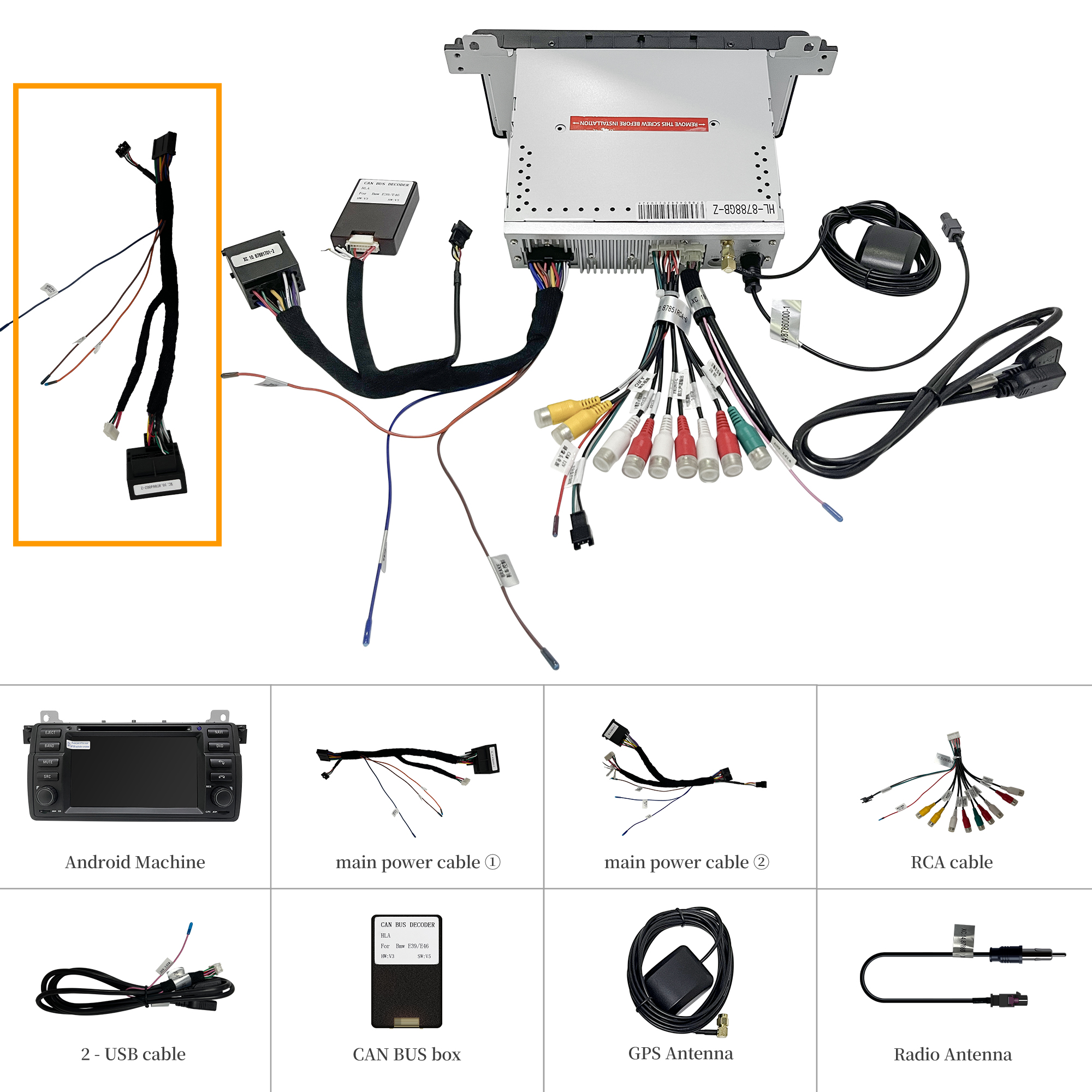 BMW E46 Car Radio Replacement BMW 3 Series M3 Upgrade 7 Inch Touch Screen Double Din Head Unit Wired Wireless CarPlay Android Auto MirrorLink Wifi Reverse Cameras RDS DVD GPS Navigation Bluetooth 