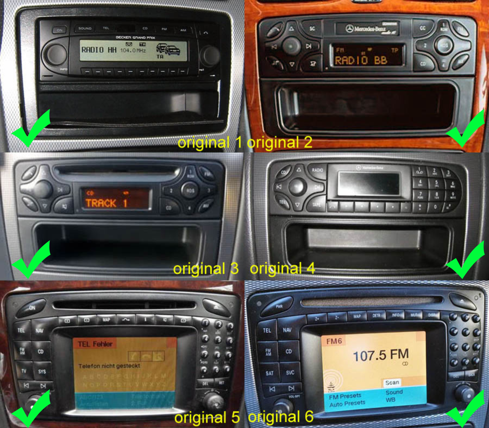 Hualingan hla-8802 Mercedes Radio Upgrade 6.2 Touch Screen Compatibility Hualingan hla-8802 Mercedes Radio Upgrade 6.2 Touch Screen Compatibility