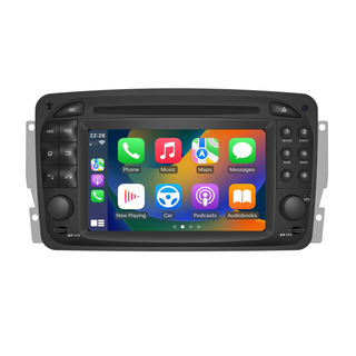 Mercedes W168 V168 Radio Upgrade 6.2 Touch Screen Add Wireless Apple CarPlay Android Auto Android System GPS Navigation Google Maps Vehicle Cameras Bluetooth Calls AM FM DVD Netflix YouTube TV Spotify