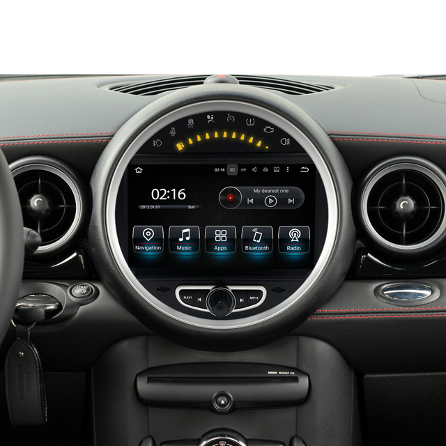 Mini Cooper R60 Apple CarPlay Upgrade 8-inch Android Touch Screen Wireless Android Auto Support Install Vehicle Cameras Download Android Apps Games Music Movies TV Receive Calls Via Bluetooth 