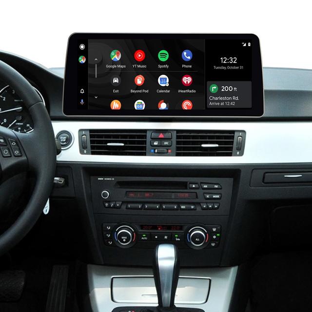 BMW 3 Series Apple CarPlay Upgrade 12.3 Android Screen,for E90 E91 Radio,Add Wireless Android Auto,Screen Mirroring,Split Screen,Wi-Fi,4G,Music,TV, Navigation,Vehicle Cameras,Netflix Spotify