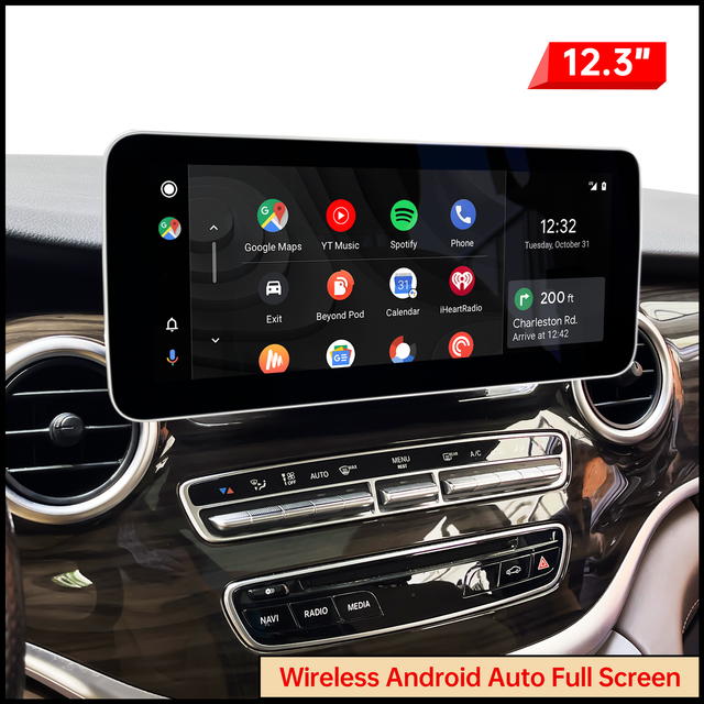 Mercedes-Benz W447 V-Class MBUX Apple CarPlay Wireless Android Auto Bluetooth Wi-Fi Android 14 Car Stereos Apps Navigation Netflix Spotify Twitter Reddit Games Backup Cameras 360 Camera installation