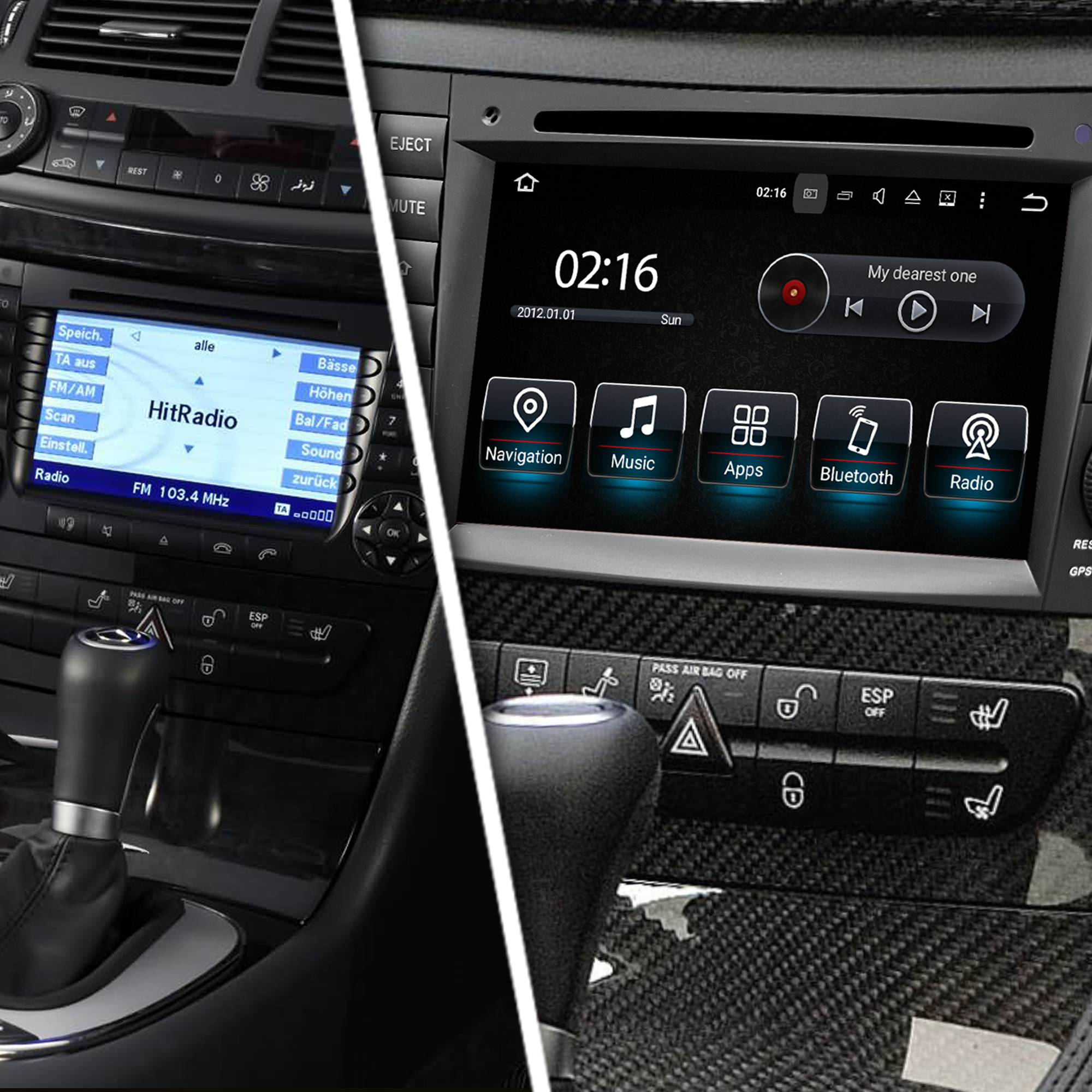 Hualingan HL-8797 PK Radio W211 W219 C219 W463 W209 C209 Android for Mercedes E-G-CLS-CLK Class