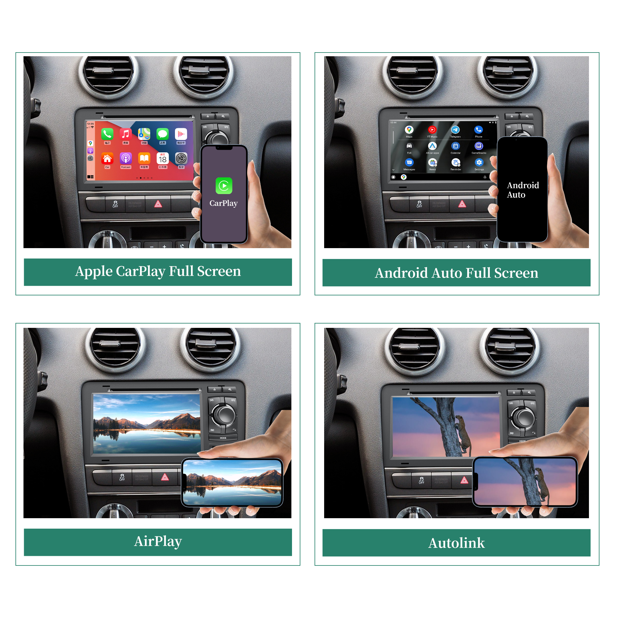 hualingan hla-8796 Audi A3 8P Radio Double Din Car Stereo Dash Kit sreen mirror