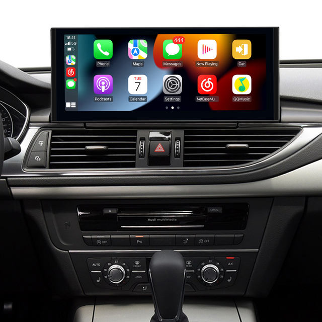 Hualingan 12.3 Touch Screen Upgrade Audi A7 S7 RS7 MIB2 Wireless Apple CarPlay Android Auto Screen Mirroring Samsung Android 13 Apps Netflix Spotify Prime Video Reddit Twitch Waze Games Navi